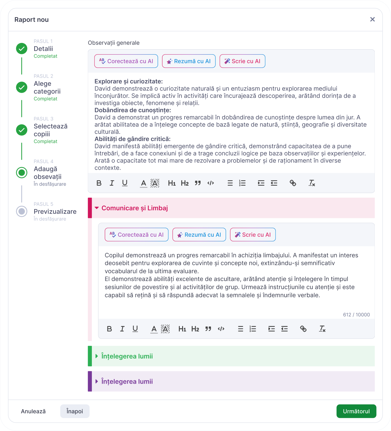 AI school management software - Write, correct and summarize messages with AI
