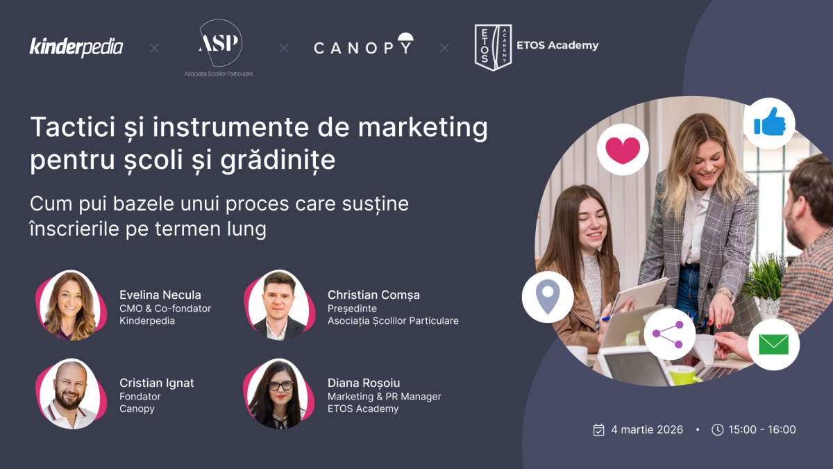 Tactici și instrumente de marketing pentru școli și grădinițe