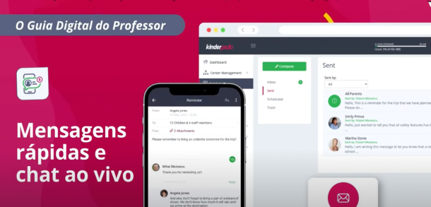 Tutorial 7 | Mensagens rápidas e chat ao vivo da Kinderpedia